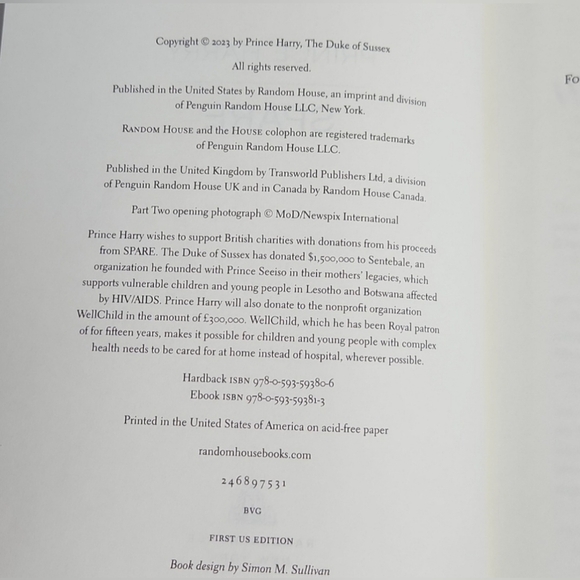 Spare by Prince Harry Hardcover Book - Picture 3 of 5